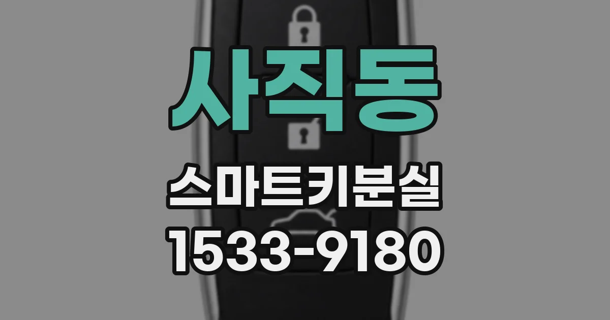 사직동 스마트키분실