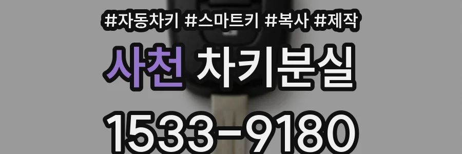 사천 차키분실