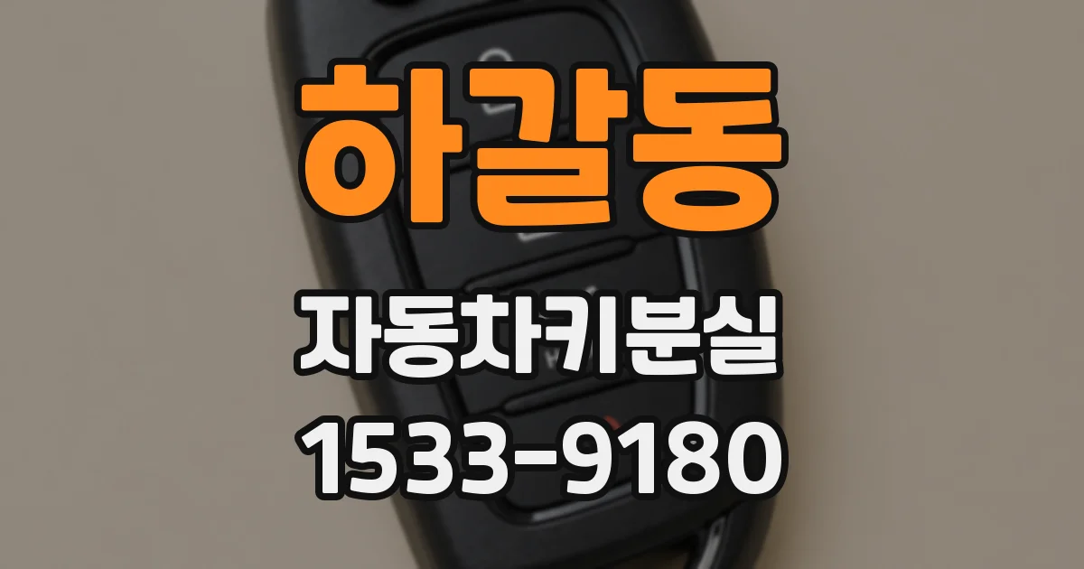 하갈동 자동차키분실