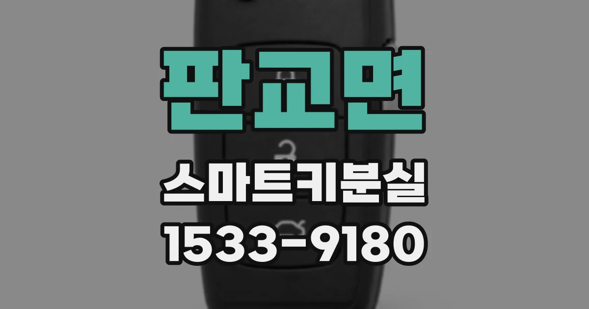판교면 스마트키분실