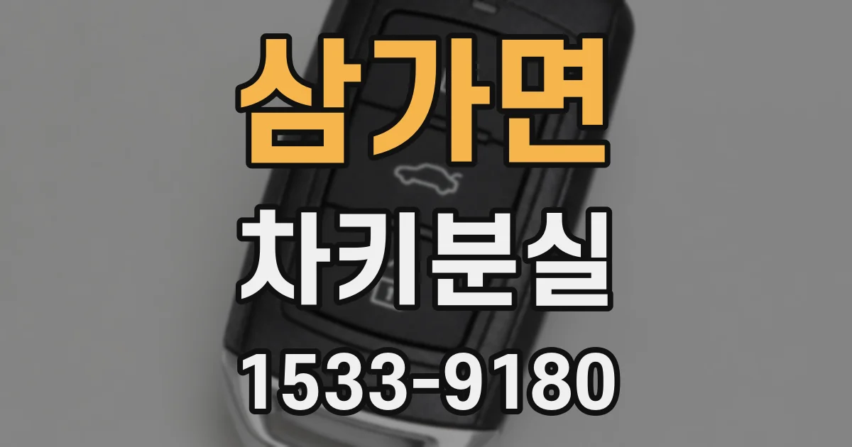 삼가면 차키분실