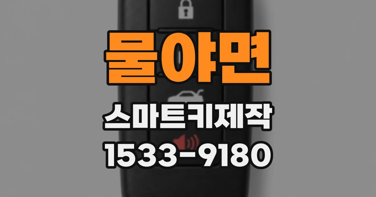 물야면 스마트키제작