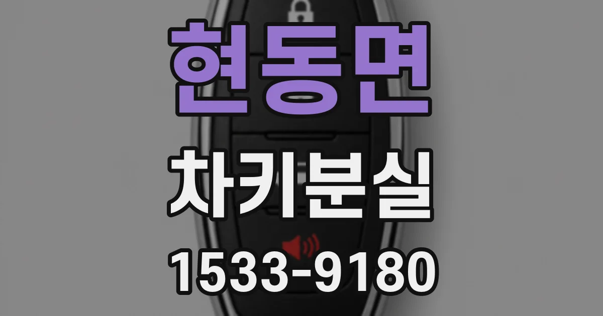 현동면 차키분실