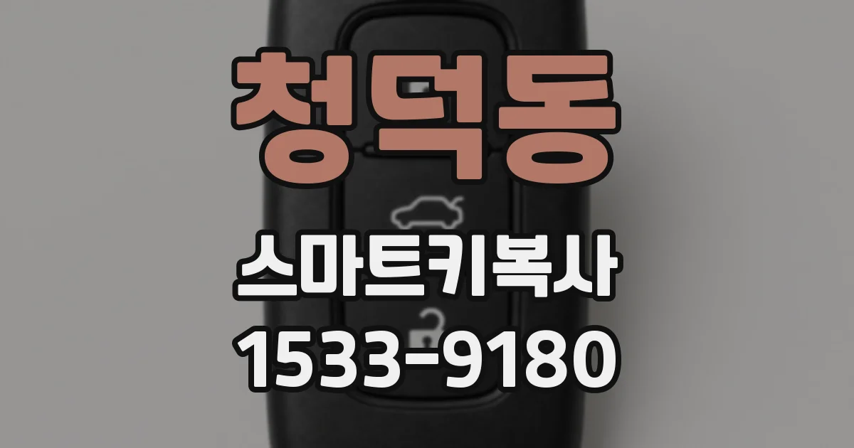 청덕동 스마트키복사