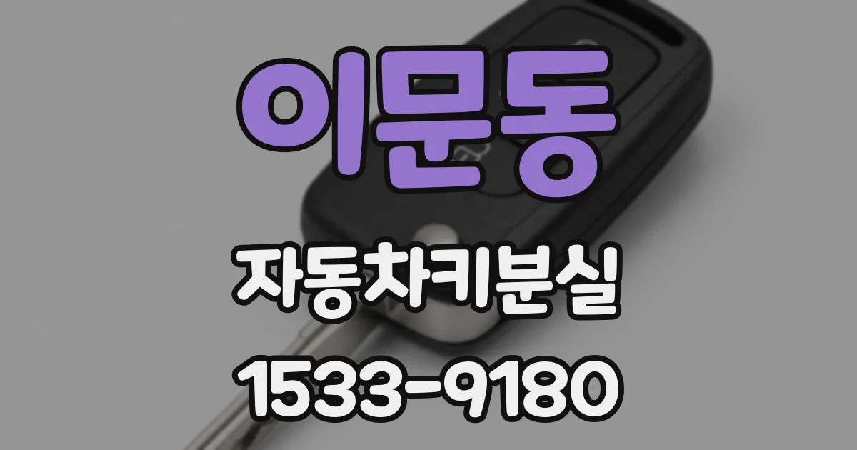 이문동 자동차키분실