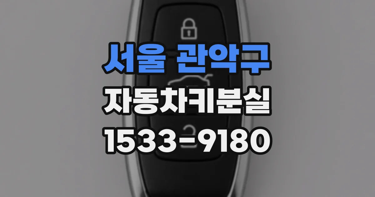 서울 관악구 자동차키분실