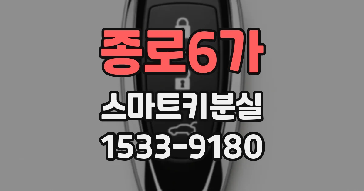 종로6가 스마트키분실