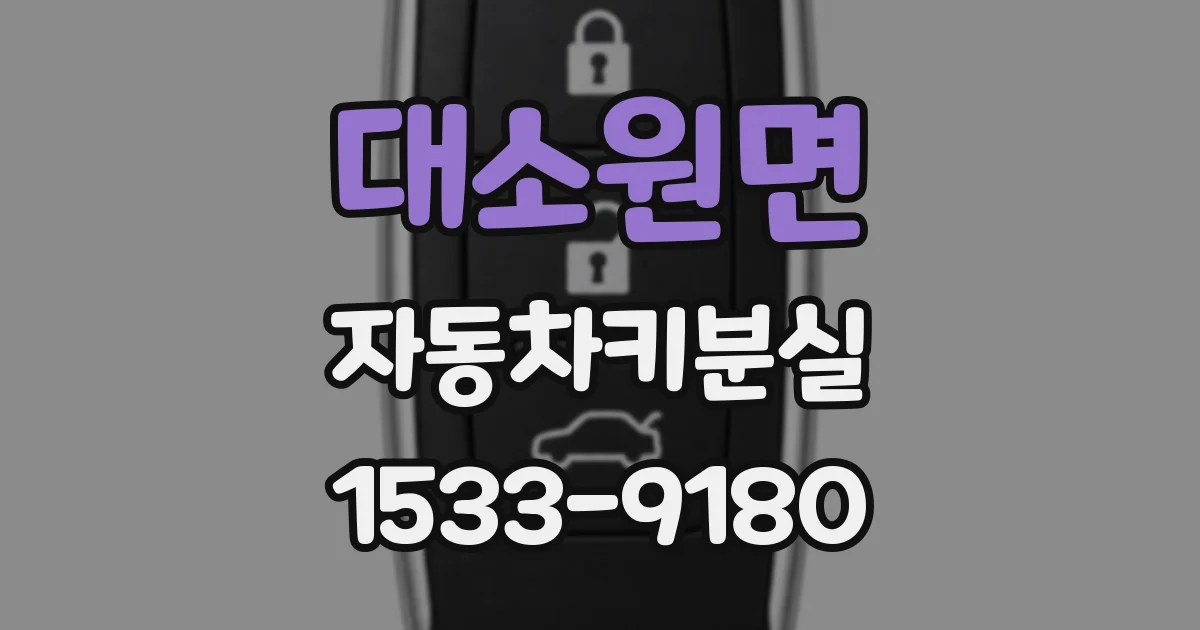 대소원면 자동차키분실