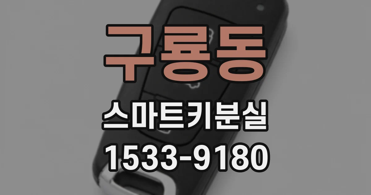 구룡동 스마트키분실