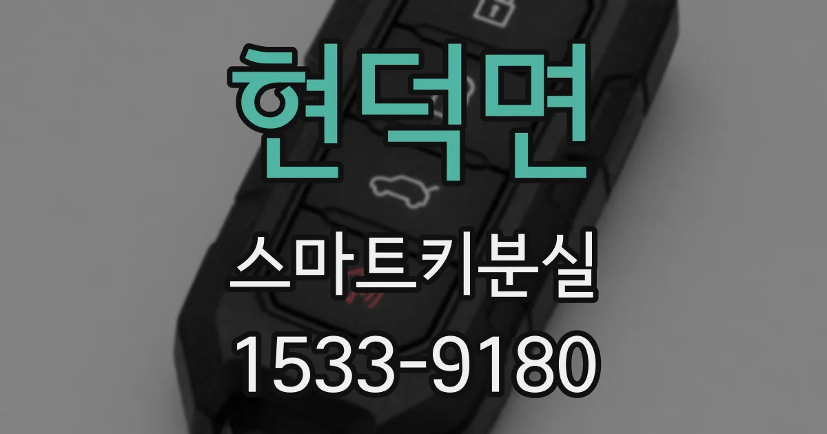 현덕면 스마트키분실