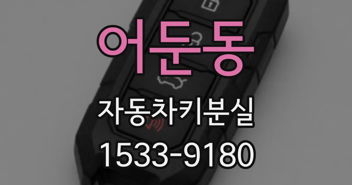 어둔동 자동차키분실