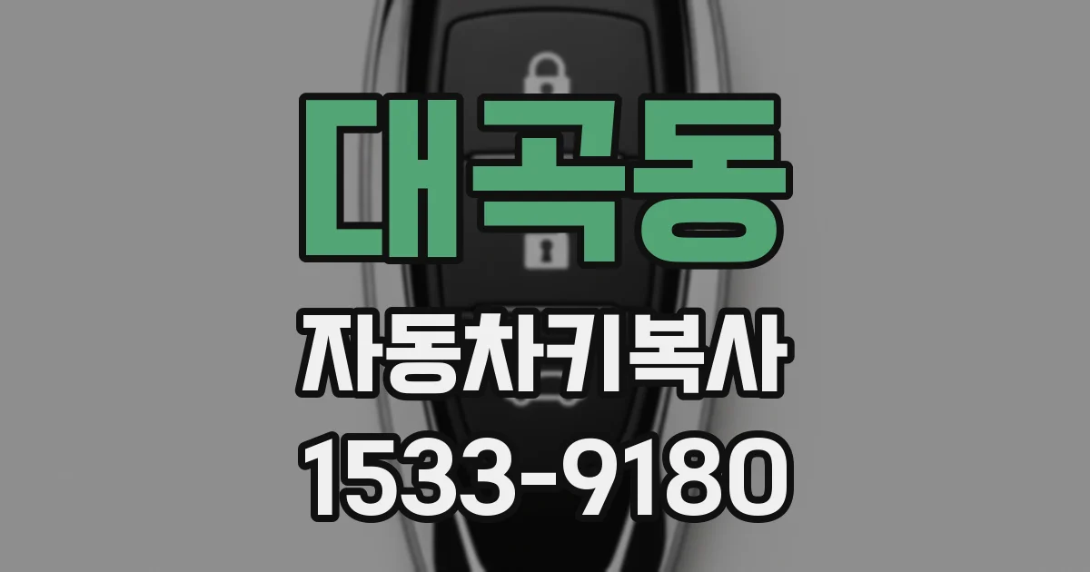 대곡동 자동차키복사