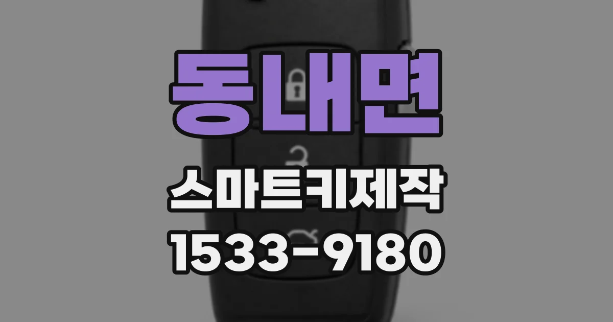 동내면 스마트키제작