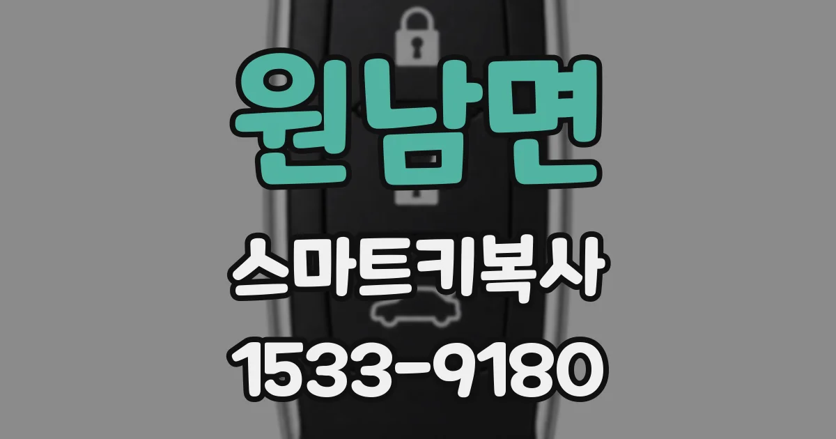 원남면 스마트키복사