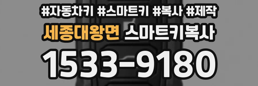 세종대왕면 스마트키복사