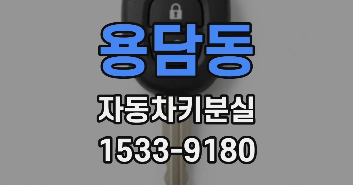 용담동 자동차키분실