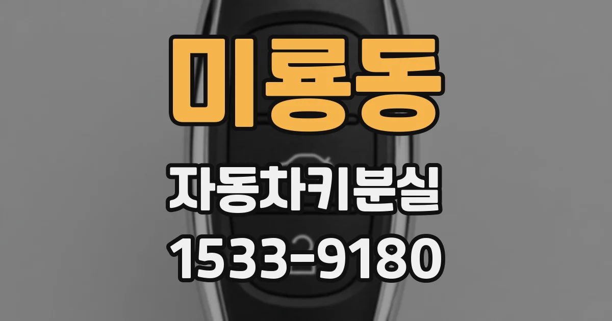 미룡동 자동차키분실
