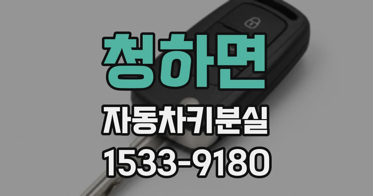 청하면 자동차키분실