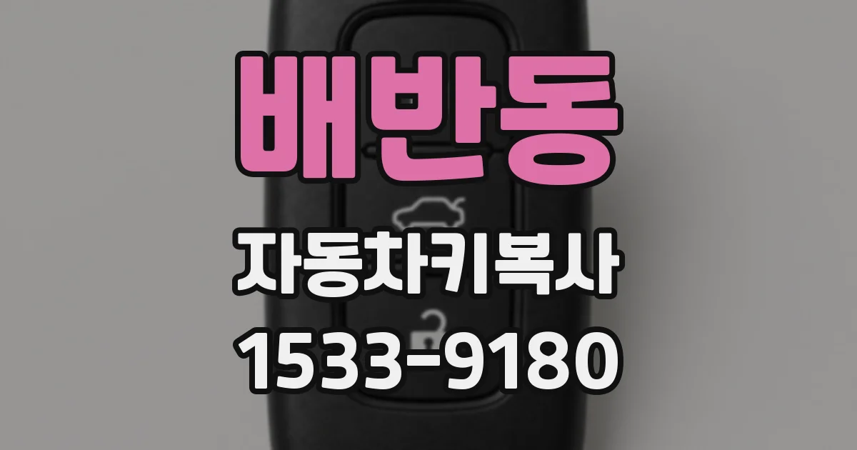 배반동 자동차키복사