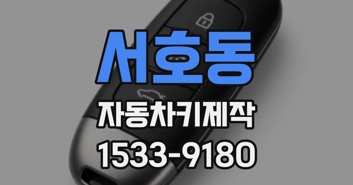 서호동 자동차키제작