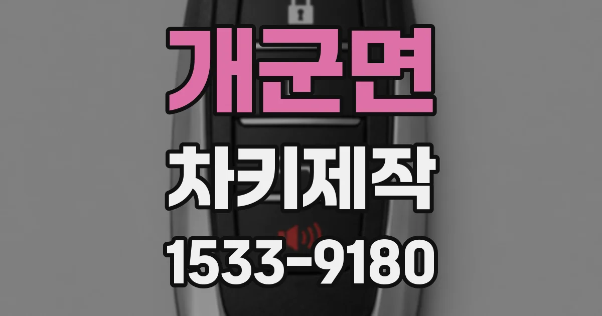 개군면 차키제작