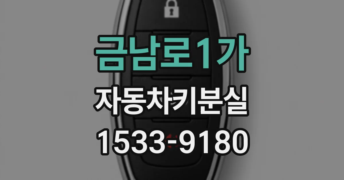 금남로1가 자동차키분실