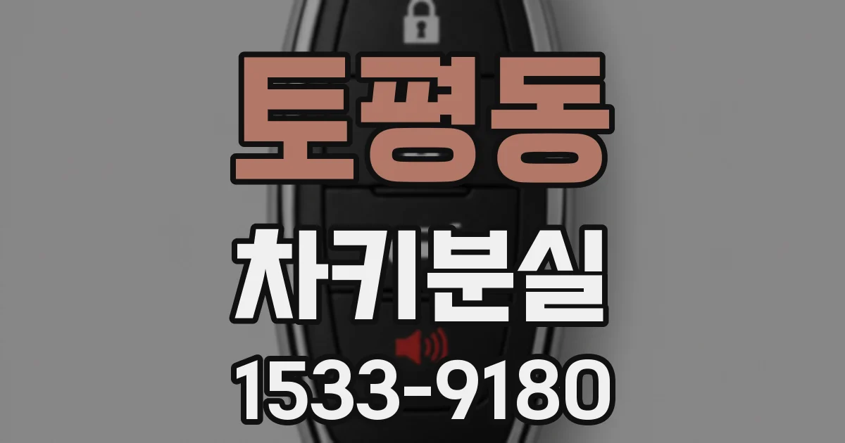 토평동 차키분실