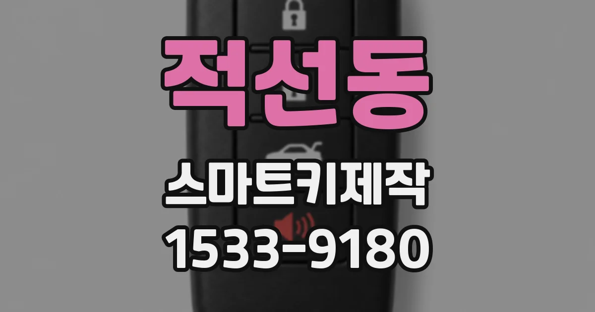 적선동 스마트키제작