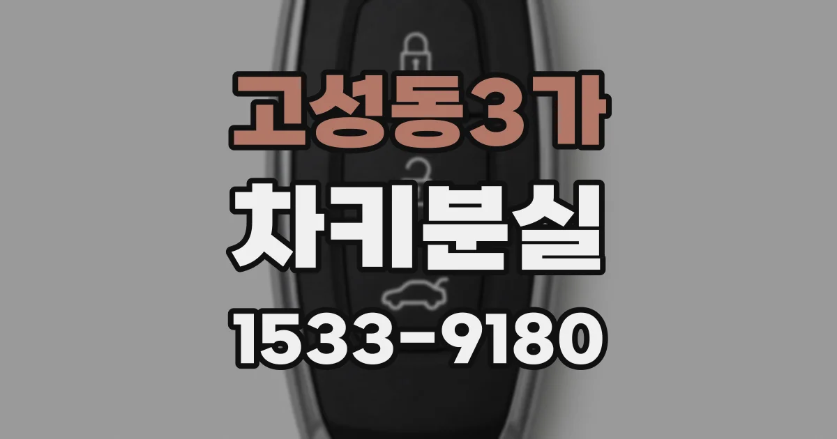 고성동3가 차키분실