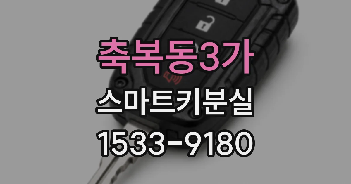 축복동3가 스마트키분실