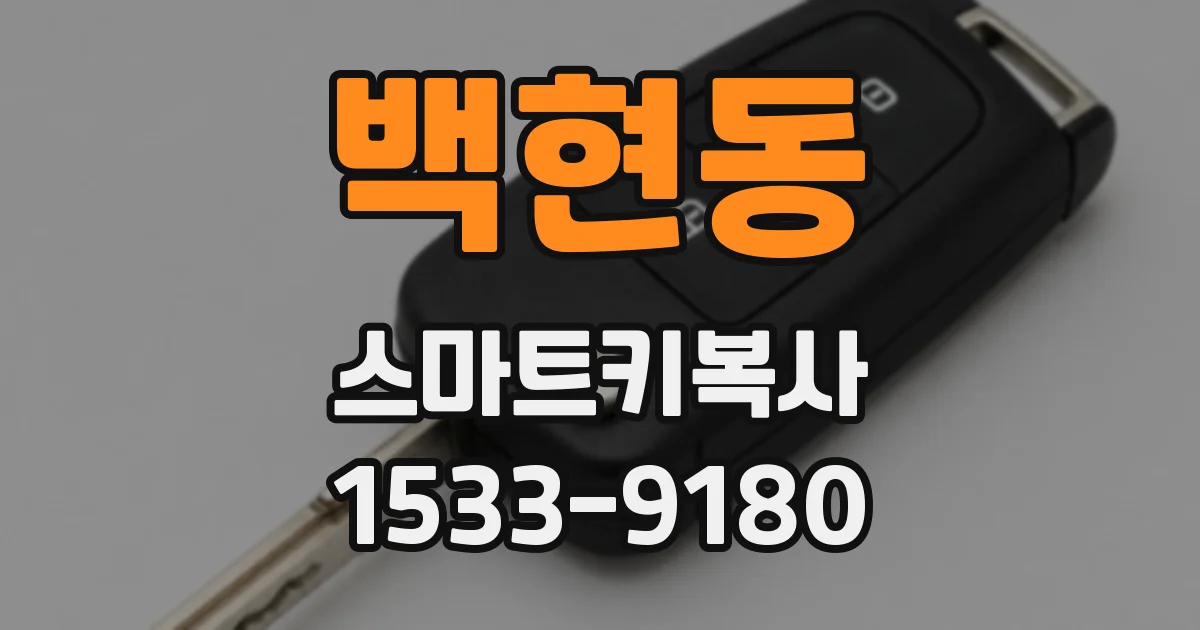 백현동 스마트키복사