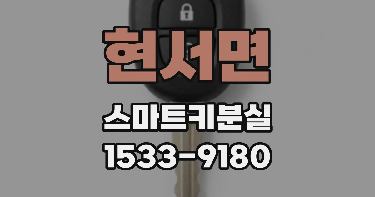 현서면 스마트키분실