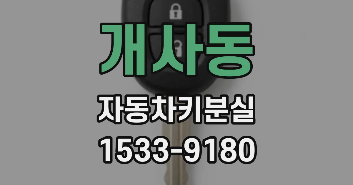 개사동 자동차키분실