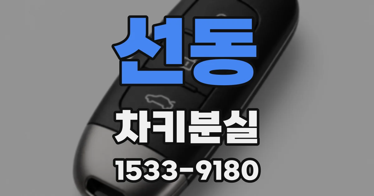 선동 차키분실