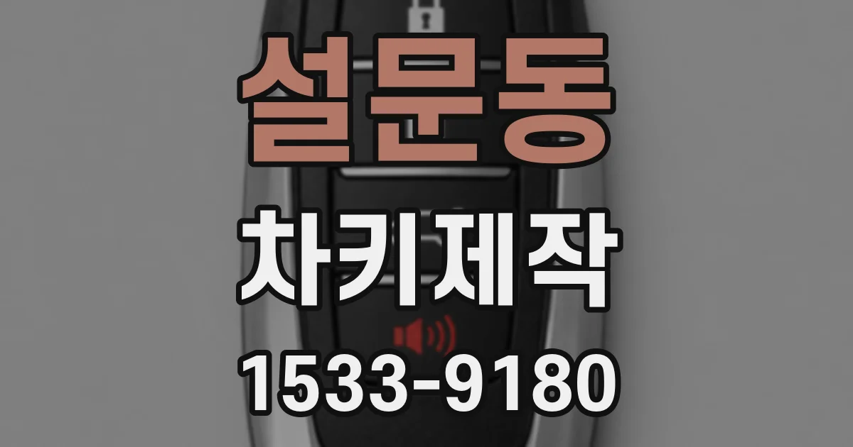 설문동 차키제작