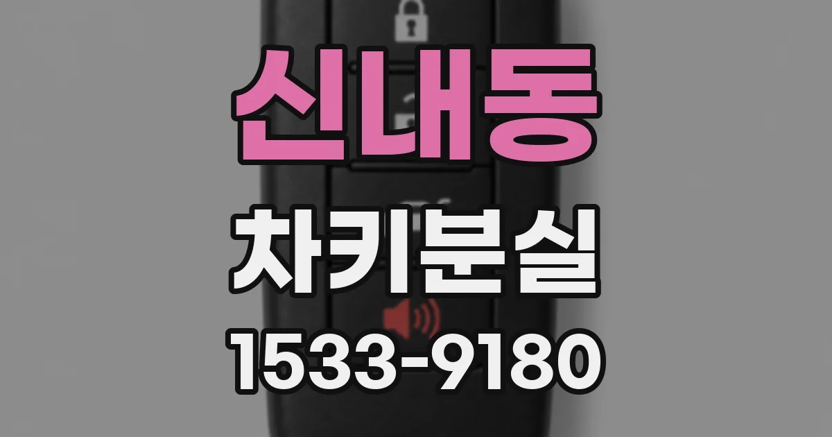 신내동 차키분실