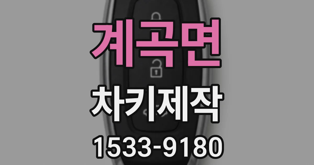 계곡면 차키제작