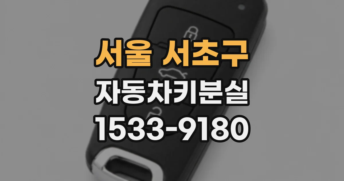 서울 서초구 자동차키분실
