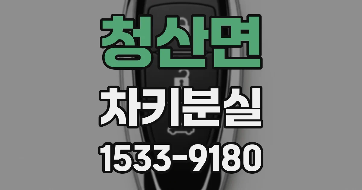 청산면 차키분실