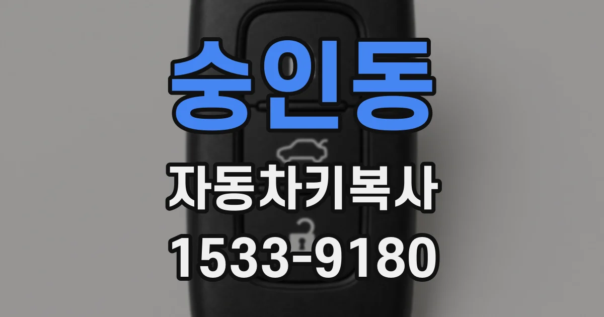 숭인동 자동차키복사