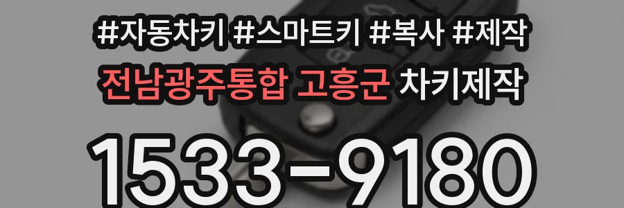 전남광주통합 고흥군 차키제작