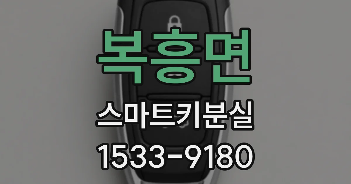 복흥면 스마트키분실