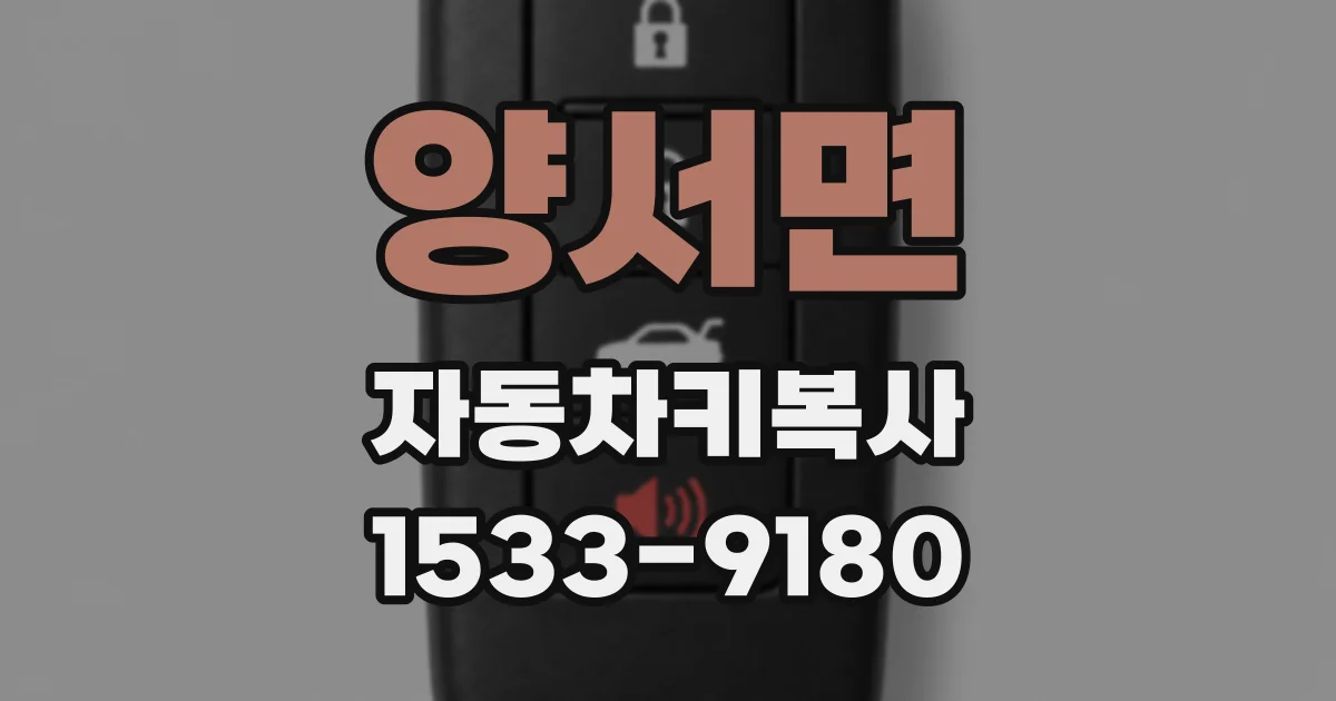 양서면 자동차키복사