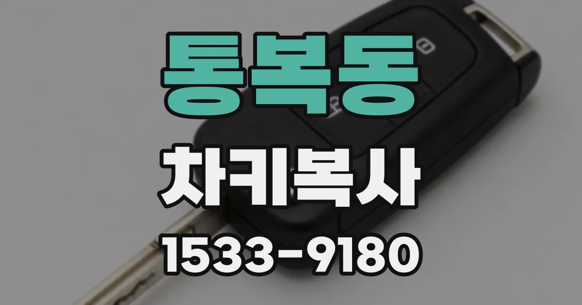 통복동 차키복사