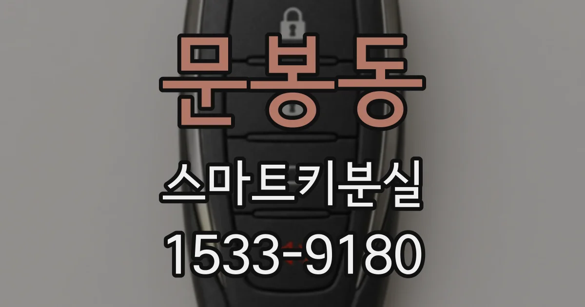 문봉동 스마트키분실