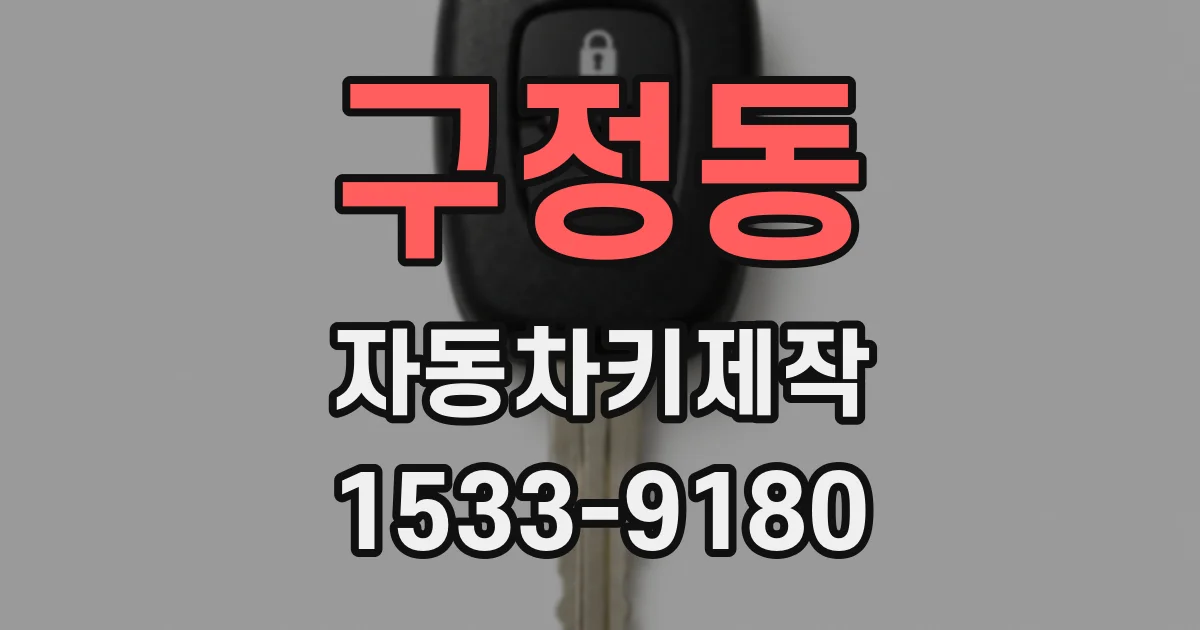 구정동 자동차키제작