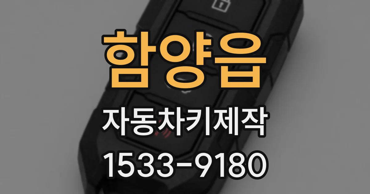 함양읍 자동차키제작
