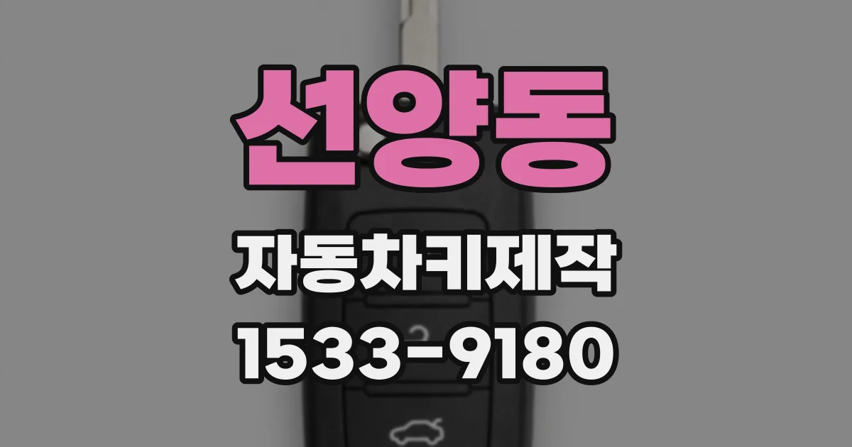 선양동 자동차키제작