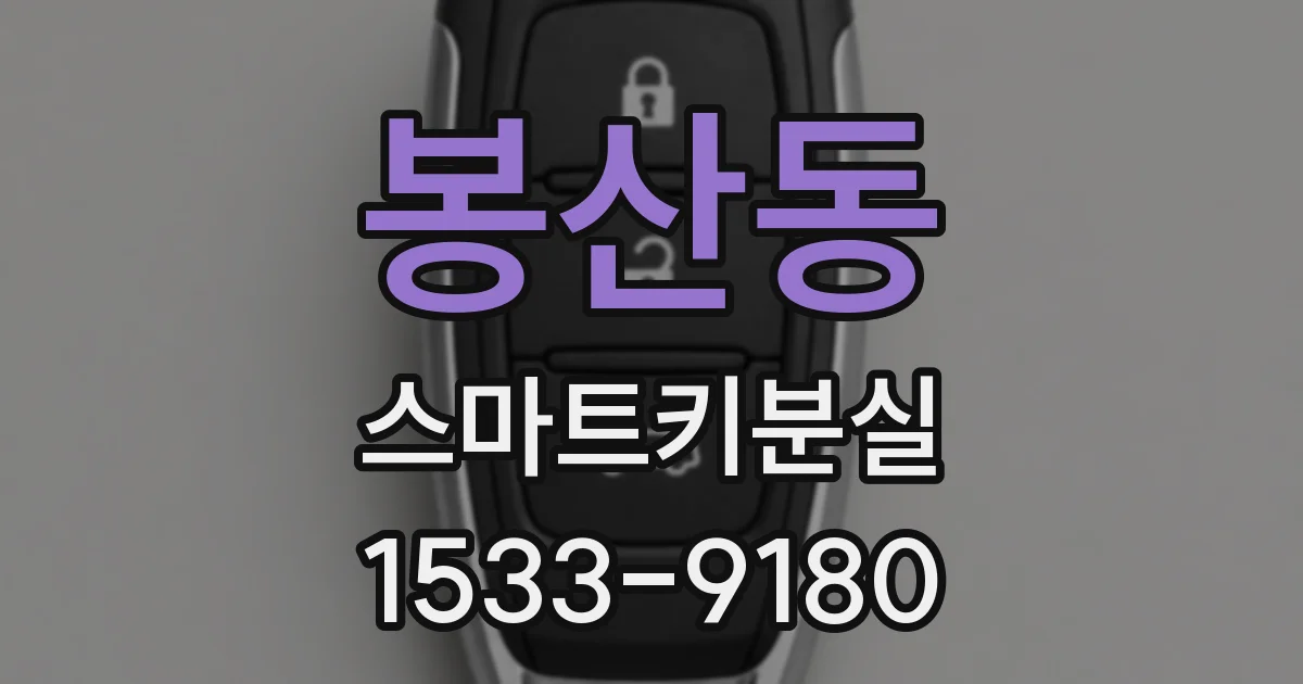 봉산동 스마트키분실