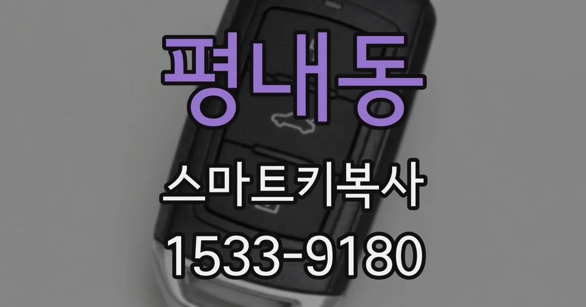 평내동 스마트키복사